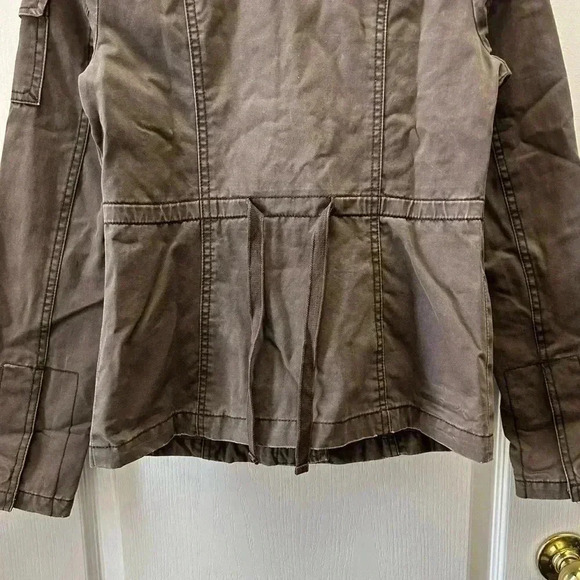 American Eagle Outfitters Jacket Utility Military  Cargo Field Cotton Brown XS - Picture 9 of 16